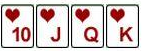 10 J Q K poker card